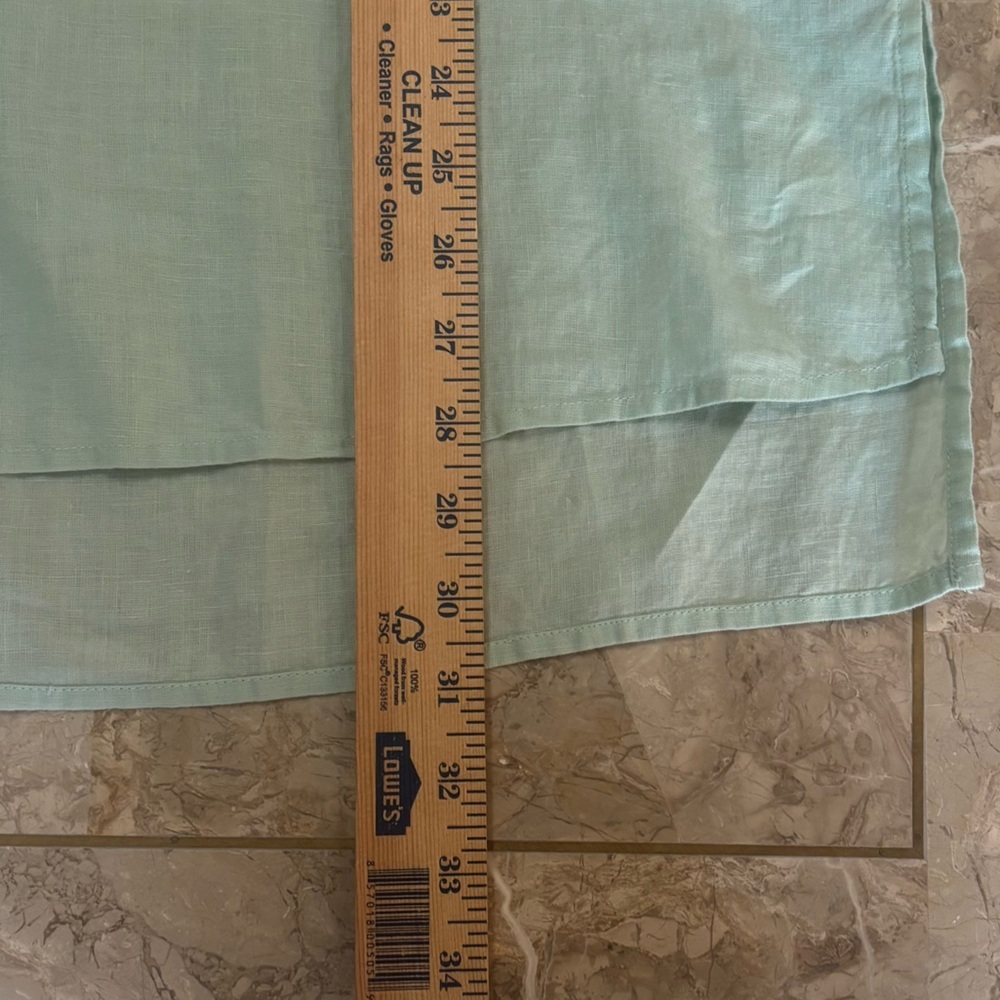 Eileen Fisher Handkerchief Organic Linen Classic Button Front Shirt Mint Green M - Picture 9 of 9